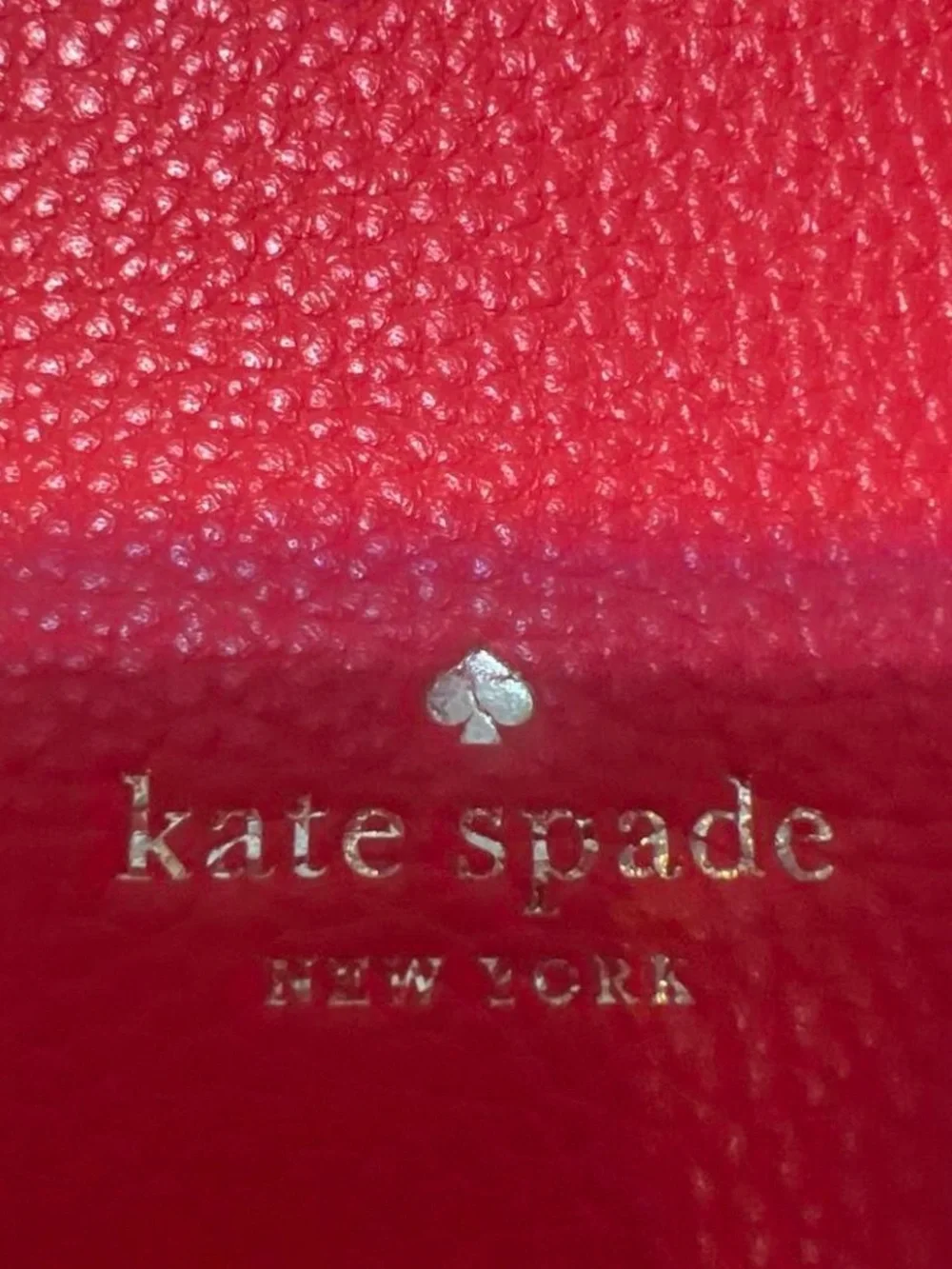kate spade Red Pebbled Leather Mini Crossbody with Tassel
